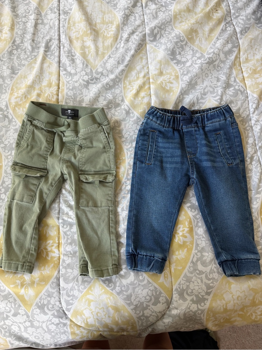 7 For All Mankind Olive Green Cargo Pants for Kids